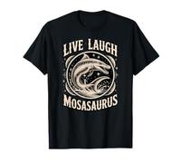 Live Laugh Mosasaurus, Dinosauro Vintage, Rettile Preistorico Maglietta