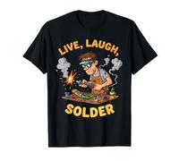Live Laugh Solder Funny Ham Radio Operator Design Maglietta