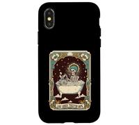 Live Laugh Toaster Bath Meme divertente scheletro Tarocchi Custodia per iPhone X/XS