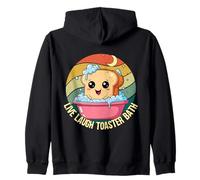 Live Laugh Toaster Bath Meme Retro Kawaii Bread Toast Felpa con Cappuccio