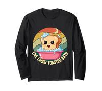 Live Laugh Toaster Bath Meme Retro Kawaii Bread Toast Maglia a Manica