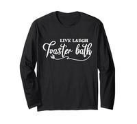 Live Laugh Tostapane Bagno Meme Divertente Citazione Strano Scherzo Maglia a Manica