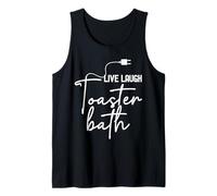Live Laugh Tostapane Bagno Meme Divertente Citazione Tipografia Canotta