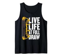 Live Life At Full Draw Bow Caccia Tiro con L'Arco Canotta