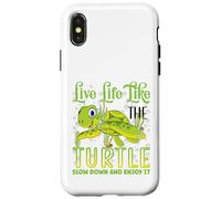 Live Life Like The Turtle Slow Down And Enjoy It | Tartaruga Custodia per iPhone X/XS
