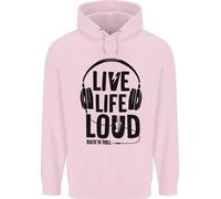 Live Life Loud Rock N Rotolo Chitarra Musica Bambini Felpa con Cappuccio