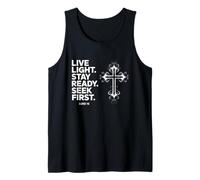 Live Light Stay Ready Cerca il primo messaggio cristiano di Luca 12 Canotta