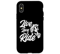 Live Love and Ride Horse Equitazione Cavaliere Proprietario di cavalli Ranch Custodia per iPhone X/XS
