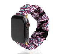 Live Love Dance Scrunchie Cinturino di ricambio elastico morbido compatibile con Apple Watch, 38mm/40mm, Acciaio inossidabile, Nessuna pietra preziosa