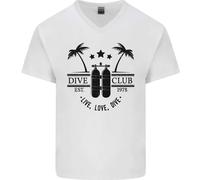 Live Love Dive Maglietta In Cotone A V Divertente Per Subacqueo Uomo