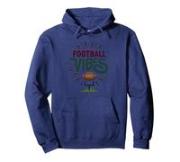 Live Love Football Retro Sport Fan Entusiasmo Felpa con Cappuccio, Unisex per Adulti, Navy, XL