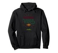Live Love Football Retro Sport Fan Entusiasmo Felpa con Cappuccio, Unisex per Adulti, Nero, XL