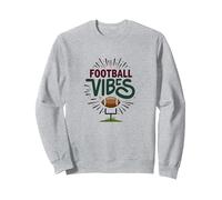 Live Love Football Retro Sport Fan Entusiasmo Felpa, Unisex per Adulti, Grigio Melange, L
