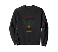 Live Love Football Retro Sport Fan Entusiasmo Felpa, Unisex per Adulti, Nero, L