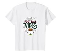 Live Love Football Retro Sport Fan Entusiasmo Maglietta, Bambini, Bianco, 4 Anni