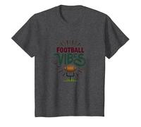 Live Love Football Retro Sport Fan Entusiasmo Maglietta, Bambini, Grigio Scuro, 12 Anni