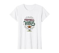 Live Love Football Retro Sport Fan Entusiasmo Maglietta, Donna, Bianco, XS