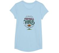 Live Love Football Retro Sport Fan Entusiasmo Maglietta, Ragazze, Celeste, XS
