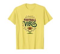 Live Love Football Retro Sport Fan Entusiasmo Maglietta, Uomo, Limone, M