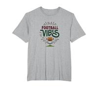 Live Love Football Retro Sport Fan Entusiasmo Maglietta, Uomo Taglie Grandi, Grigio Melange, 3X Tall
