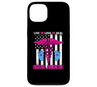 Live Love Heal NICU Nurse American Flag Nursing Nurses Custodia per iPhone 13