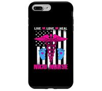 Live Love Heal NICU Nurse American Flag Nursing Nurses Custodia per iPhone 7 Plus/8 Plus