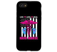 Live Love Heal NICU Nurse American Flag Nursing Nurses Custodia per iPhone SE (2020) / 7/8