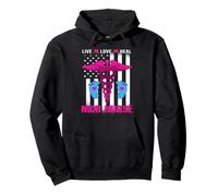 Live Love Heal NICU Nurse American Flag Nursing Nurses Felpa con Cappuccio