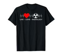 Live Love Radiologia Battito Cardiaco Tecnico di radiologia Divertente Maglietta