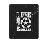 Live Love Soccer Mousepad Morbido Tappetino per Mouse Antiscivolo Mouse Pad per Ufficio Laptop Lavoro 25X30Cm
