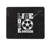Live Love Soccer Mousepad Portatile Tappetino per Mouse Lavabile Mouse Pad per Computer Ufficio Pc 25X30Cm