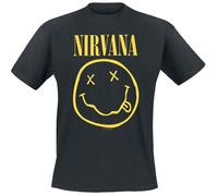 Live Nation - Nirvana - Smiley, T-shirt da uomo, Black, Large