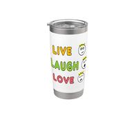 Live Ridere Amore Bicchiere termico in acciaio inox doppia parete