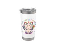 Live Ridere Lucifero Carino Baphomet Demone Devil Bicchiere termico in acciaio inox doppia parete