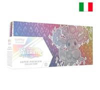 Pokémon GCC: collezione super premium Scarlatto e Violetto - Evoluzioni Prismatiche - una carta promozionale olografica a figura intera, un morbido portamazzo ispirato a Eevee e 15 buste di espansione