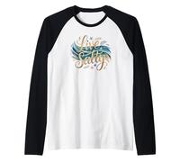 Live Salty Coastal Design for Beach Lovers Maglia con Maniche Raglan