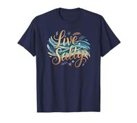 Live Salty Coastal Design for Beach Lovers Maglietta
