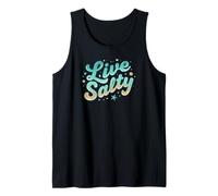 Live Salty Retro Beach Vibes Sea Salt Ocean Lovers Canotta