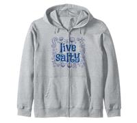 Live Salty, Sand Sun Beach Casual Beachwear Felpa con Cappuccio
