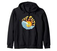 Live Salty, Sand Sun Beach Casual Beachwear Felpa con Cappuccio