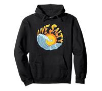 Live Salty, Sand Sun Beach Casual Beachwear Felpa con Cappuccio