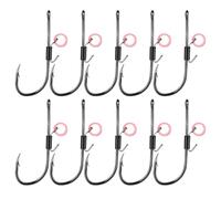Live Shrimp Back Hooks - 1.85 inch Heavy Duty Fishing Hooks | Stainless Steel Saltwater ooks - 10 Pack Bass Trout Pond Lake River Coastal Anglers Gift Durable Rig