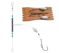 Live Shrimp Hook - Gancio da in acciaio al carbonio | Gancio luminoso ponderato con linea, gancio durevole per in acqua salata, ghisa d'acqua , angolo notturno o consumo di molo
