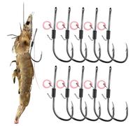 Live Shrimp Hook | Shrimp Bait Fishing Hooks | Shrimp Bait Rig | X Floating Strong Tackle Non-Slip | 10X Floating Non-Slip Heavy-Duty Tackle For Kids Lake Trout Bass Catfish Saltwater Freshwater