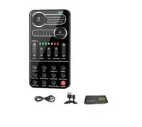 Live Singing Sound Card 9 Effetti Compatto per Viaggio (scheda audio) | 9 effetti sonori unici, migliora il canto dal vivo, aumenta la creatività, si adatta a telefono e PC