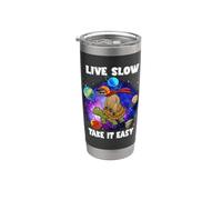 Live Slow Take It Easy Turtle Sloth Funny Sloths Turtles Bicchiere termico in acciaio inox doppia parete