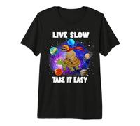 Live Slow Take It Easy Turtle Sloth Funny Sloths Turtles Maglietta Premium