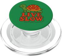 Live Slow Turtle Life Nature Vibes Retro Calm Estetica PopSockets PopGrip per MagSafe