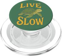 Live Slow Turtle Life Nature Vibes Retro Calm Estetica PopSockets PopGrip per MagSafe