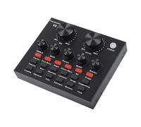 Live Sound Card Audio Mixer | Podcast Equipment Bundle | Voice Changer Device SoundCard with Multiple Funny Sounds Effect | Miixer Board for Liive Broadcast, K-Songs, Recording